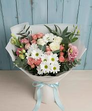 Букет цветов из:  Розы, Лизиантусы и Хризантемы #REPLACE_PRED# Новый Адыгея