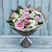 Букет цветов из:  Герберы, Альстромерии и Хризантемы #REPLACE_PRED# Новый Адыгея