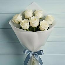 Букет 7 Белых роз Эдлесс Лав #REPLACE_PRED# Новый Адыгея