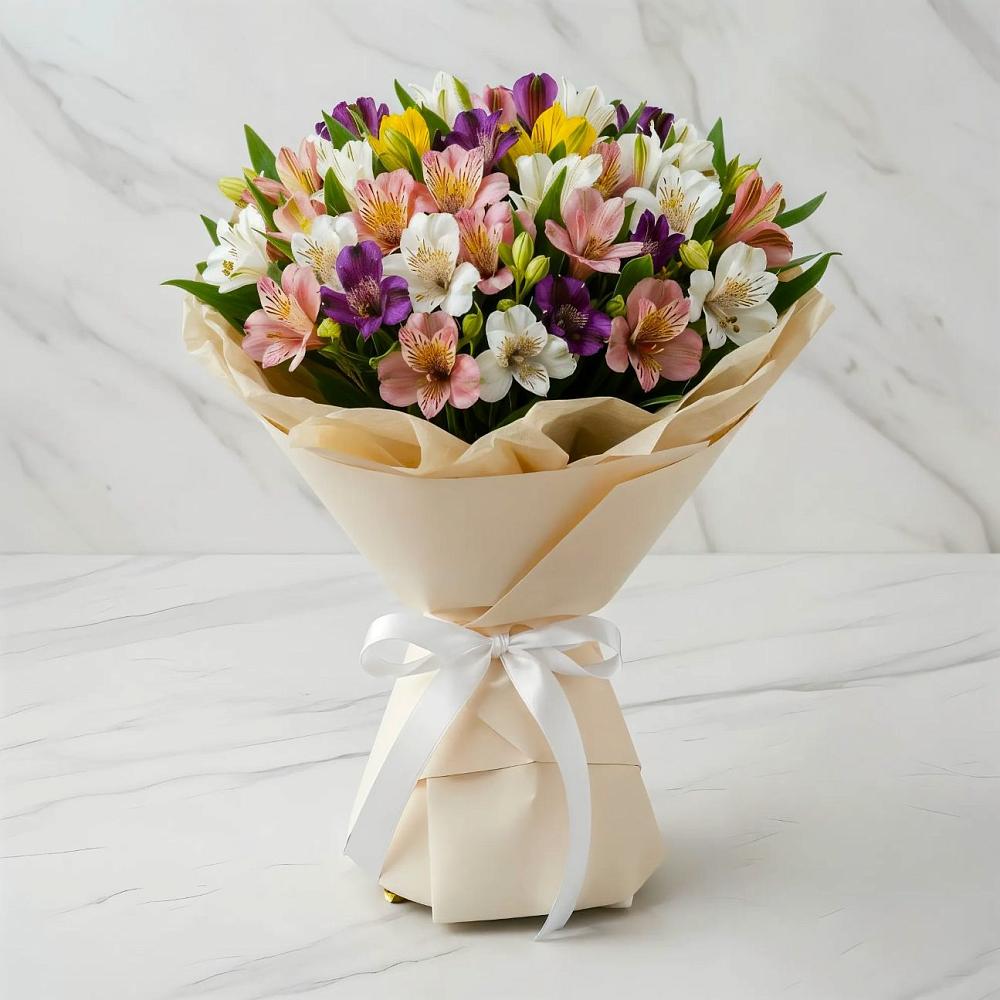 Букет цветов из: Альстромерии в Новый Адыгея