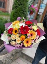 Букет цветов из:  Герберы, Ромашки, Хризантемы, Розы и Подсолнухи #REPLACE_PRED# Новый Адыгея