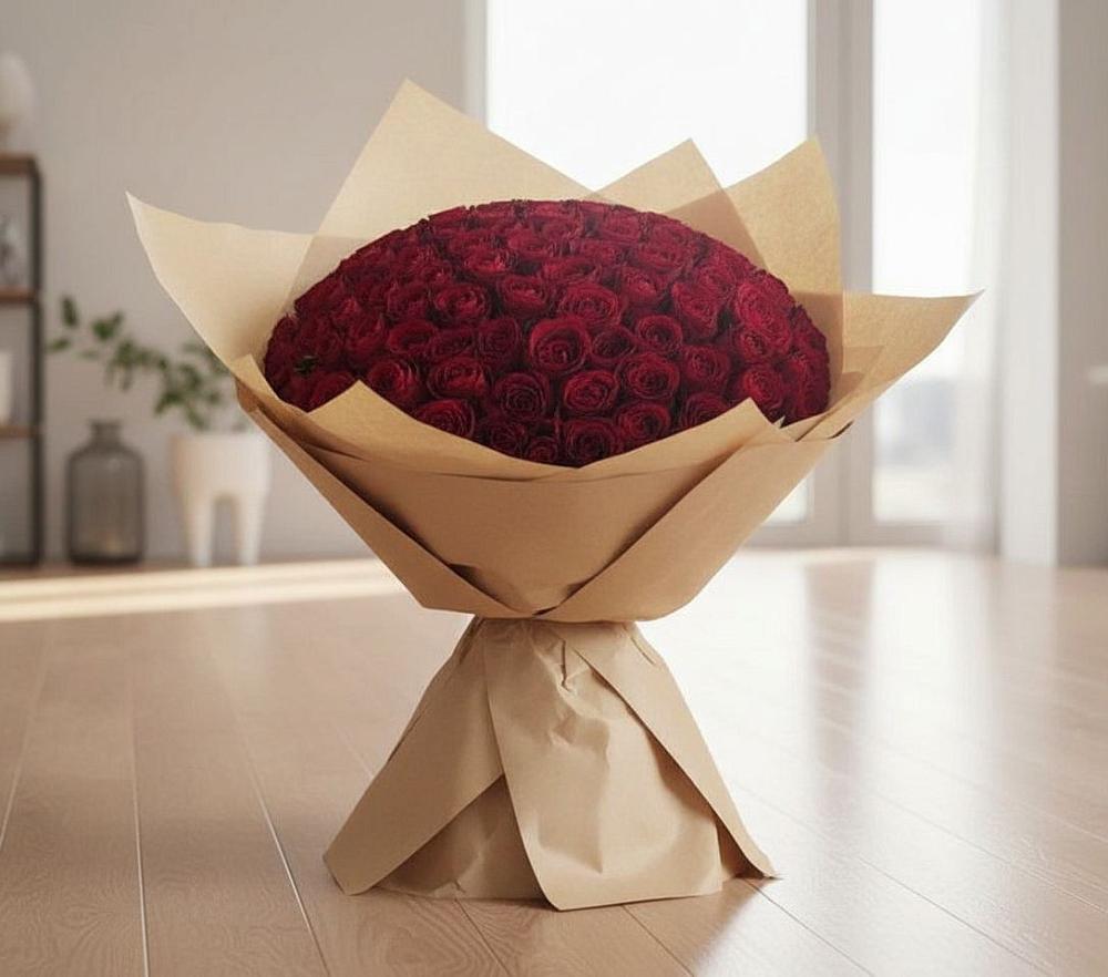 Букет 101 Красная роза в Новый Адыгея