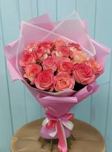 Букет 15 Розовых роз Равель #REPLACE_PRED# Новый Адыгея